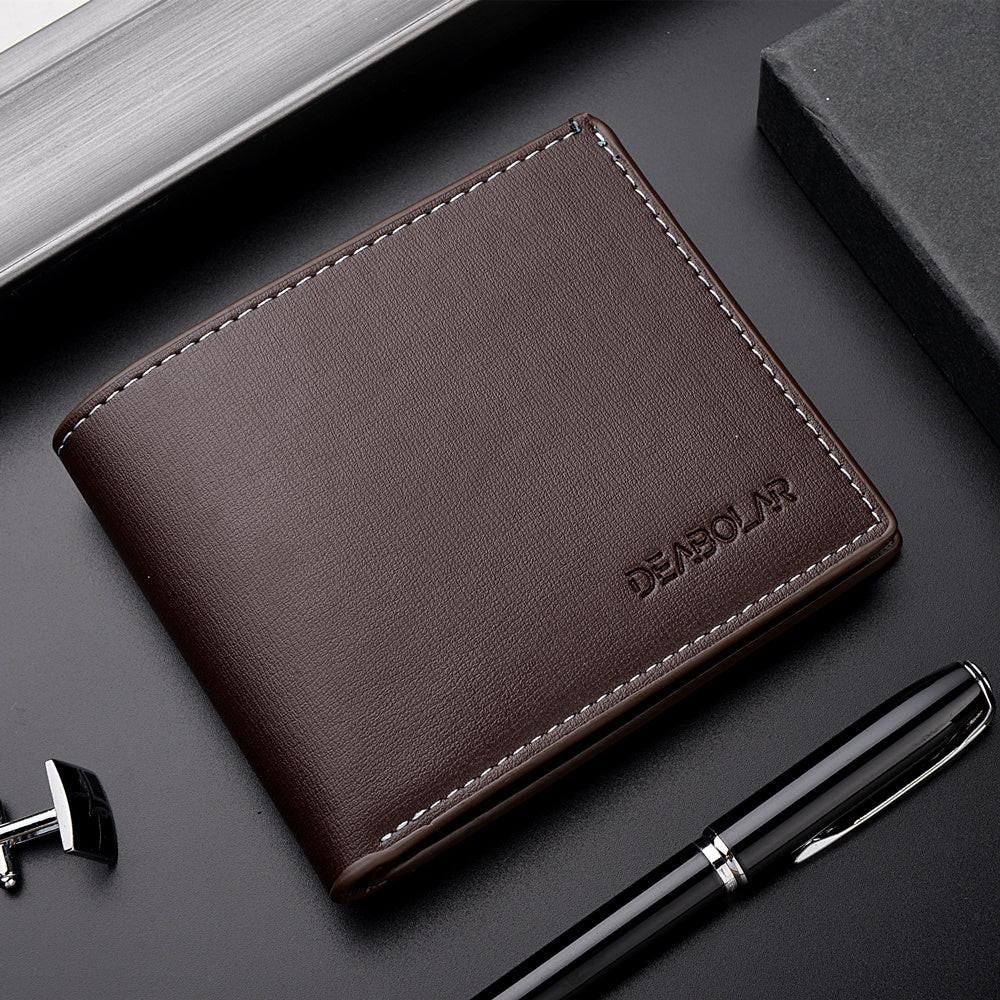 Fashion Men'S Soft Faux Leather Wallet Casual Short Youth Purse Christmas Gift - Buy online at  Vibe In Cart.
