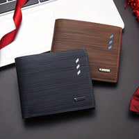 Men's Casual PU Leather Wallet With Card Slots, Zipper Coin Purse, Money Clip Christmas Gift - Buy online at  Vibe In Cart.