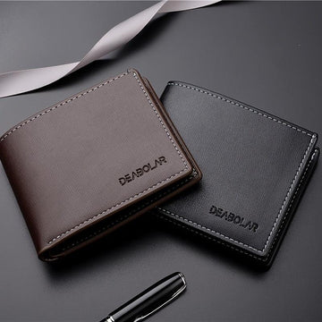 Fashion Men'S Soft Faux Leather Wallet Casual Short Youth Purse Christmas Gift - Buy online at  Vibe In Cart.
