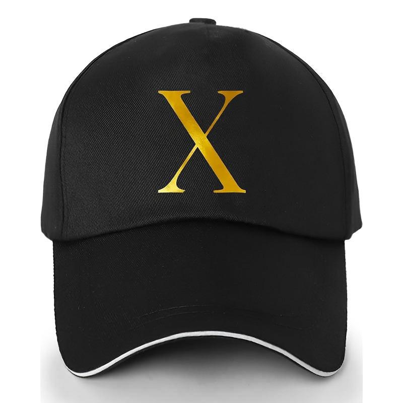 Unisex Polyester Baseball Cap | Adjustable Fit | Lightweight, Breathable & Quick-Dry | Golden Letter Print Embroidery 'M' or 'A' | Ideal for Outdoor Sports and Travel | Stylish Hip-Hop Dad Hat, Casual Wear Hat | Hiphop Style - Buy online at  Vibe In Cart.