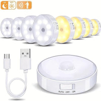 8- USB Rechargeable Night Light with PIR Motion Sensor, Adhesive Magnetic Strip for Closets, Cabinets, Stairs, Bedrooms, And More! - Buy online at  Vibe In Cart.