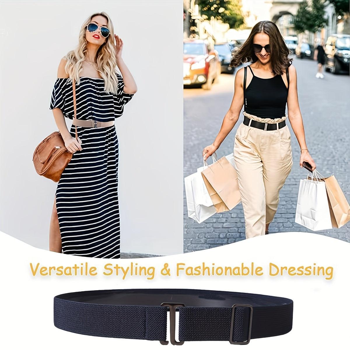 Minimalist No Buckle Belt Monochrome Elastic Waistband Sweet Style Jeans Pants Belts for Women - Buy online at  Vibe In Cart.