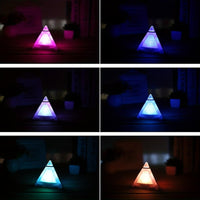 Battery-Operated LED Digital Alarm Clock Featuring a Quiet Pyramid Design, Night Light, Music, Snooze Function, And 7 Color-Changing Options, Perfect for Decorating Your Bedroom Or Office Desk. - Buy online at  Vibe In Cart.