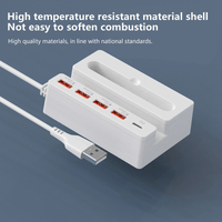 [65W Multi-Functional Charger] 65W Multi-Functional Charger | 1pc with 3 USB-A/1 USB-C Ports, Built-in Stand & Amplifier, USB Charging Station for Smartphones, Tablets, Smart Devices - Compact Power Strip, Modern Charging Hub - Buy online at  Vibe In Cart.