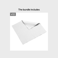 White and Black Microfiber Cleaning Cloth, 5.51 x 5.51 Inches for Electronics