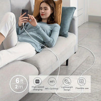 5pcs MFi Certified 6ft Lightning to USB Fast Charging Cables for iPhone 12/11 Pro/11/XS MAX/XR/8/7/6s/6/5S/SE and for iPad Pro Original - Buy online at  Vibe In Cart.