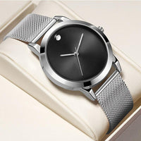 Men' Minimalist Stainless Steel with Analog - Quartz Movement Round Wristwatch Suitable for Casual Attire, Casual & Professional, & Low-Maintenance, Ideal Gift for Men - Buy online at  Vibe In Cart.