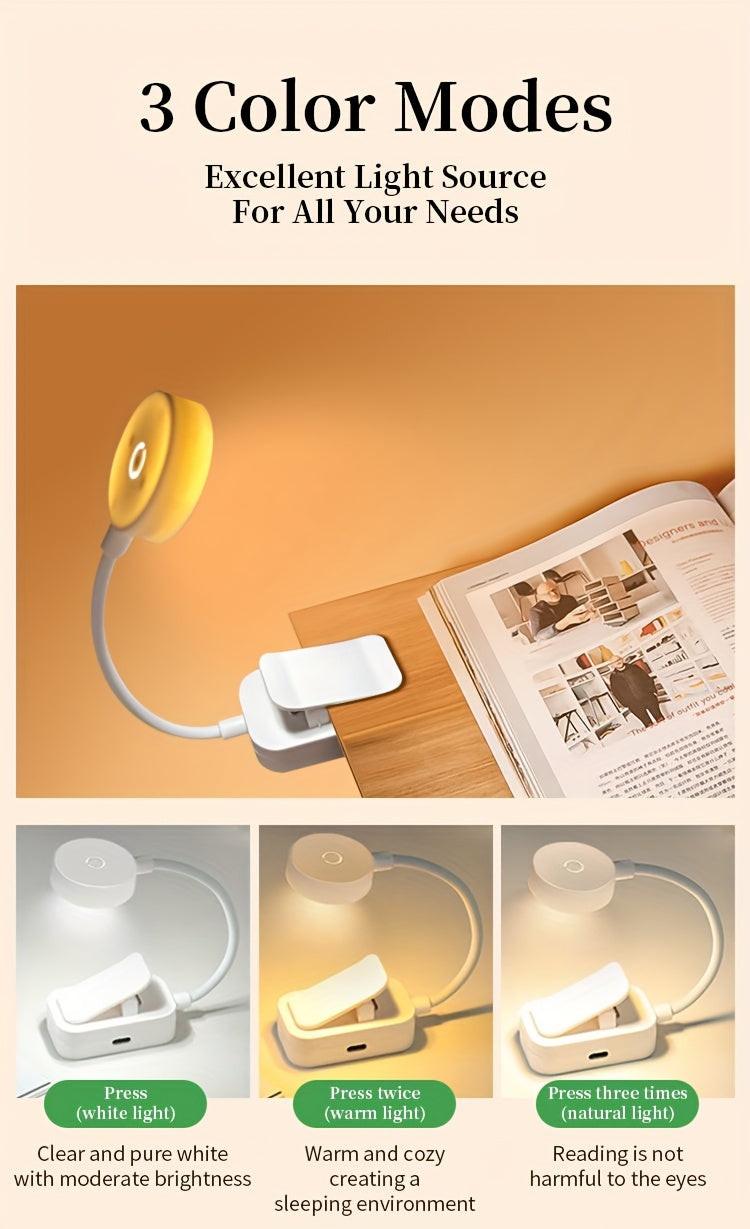 [USB Rechargeable Reading Lamp] USB Rechargeable Reading Lamp, Adjustable Brightness 360° Flexible Book Light for Night Reading, Bedside, Tablet, Study and Work - Buy online at  Vibe In Cart.