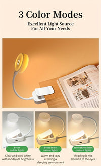 [USB Rechargeable Reading Lamp] USB Rechargeable Reading Lamp, Adjustable Brightness 360° Flexible Book Light for Night Reading, Bedside, Tablet, Study and Work - Buy online at  Vibe In Cart.