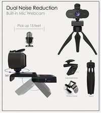 1080P Full HD Webcam with Built-In Microphone, Plug And Play, Privacy Cover, Stand, Suitable for Meetings, Game Streaming, Voice Calls, Online Classes, And Home Office Use, High-Definition Video, Easy Installation, Computer C - Buy online at  Vibe In Cart.