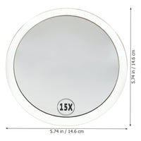 15x Magnification Mirror With Suction Cup Blackhead Compact Remove Pores Tool Bathroom Makeup Mirror Single Side - Buy online at  Vibe In Cart.