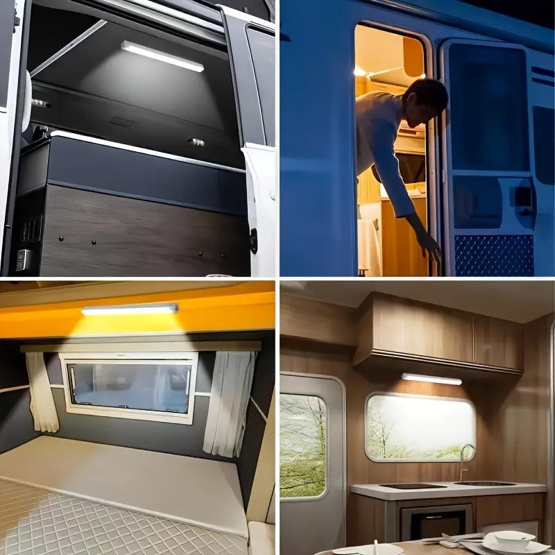 [Motion Sensor LED Light] 1pc White & Warm White Motion Sensor LED Light - Magnetic USB Rechargeable, 3.94"-19.69" Range, Battery/USB Powered, No Drill Required for RV, Kitchen, Wardrobe, Bedroom, Under Cabinet & Night Light - Buy online at  Vibe In Cart.