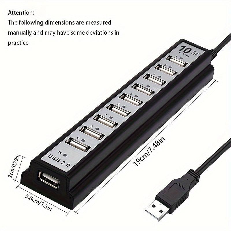 10-Port USB Hub Compatible for PS5/PS4/Xbox/PC/Mac - USB- External USB Adapter with 10 Individual Ports, USB- (No External Power Required), Fast Charging & Data Transfer, Compatible with USB Devices (Laptops, Keyboards, Mice) - Buy online at  Vibe In Cart.
