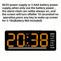 [Dual Alarm Clock] 1PCS Fashionable Large Digital Dual Alarm Clock with Mirror, Weekday Display, Snooze Function, Minimalist Design, USB-Powered Desk Clock for Living Room, Bedroom, Study, Office, Home Decor Art Piece - Buy online at  Vibe In Cart.