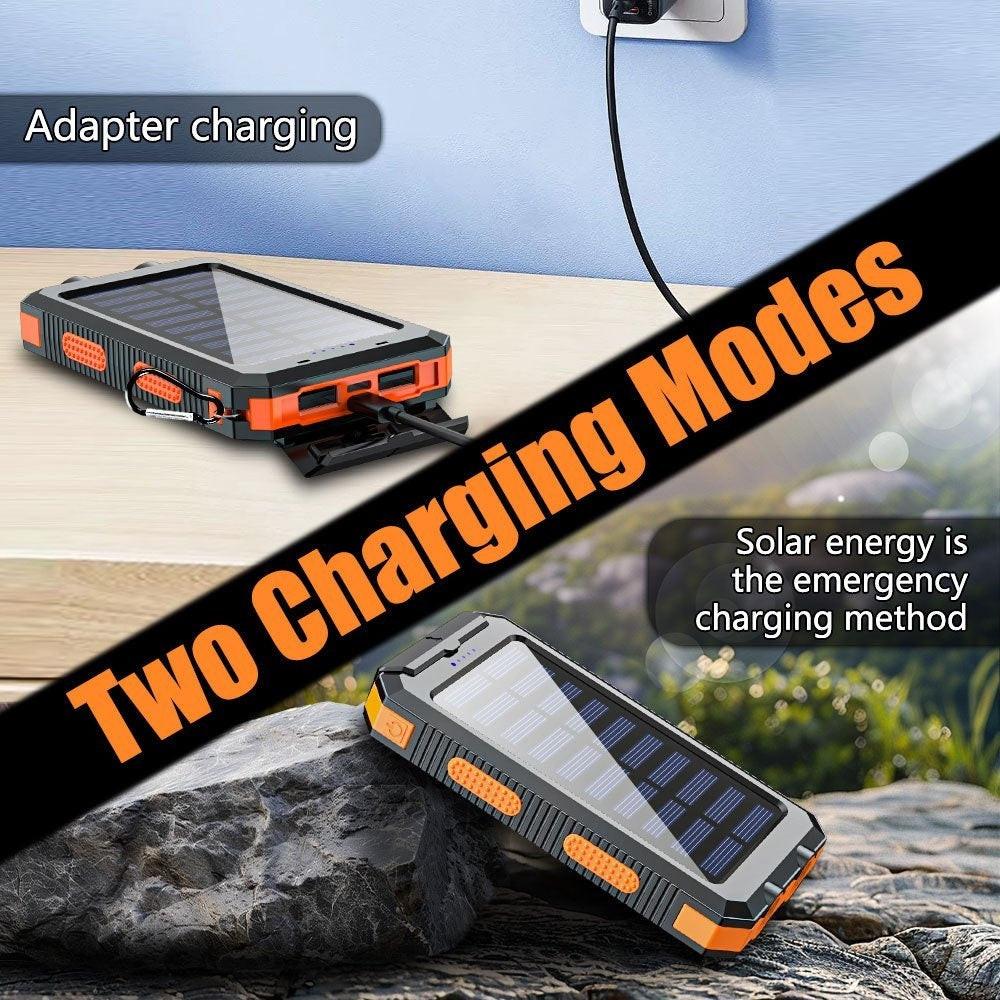 Solar Charger-40000mAh Solar Charger Power Bank -Portable Solar Phone Battery Panel Charger, QC3.0 Dual USB Port Battery Pack Charger Portable For All Cell Phones & Electronic Devices- Long Lasting, Travel Camping, LED Flashl - Buy online at  Vibe In Cart.