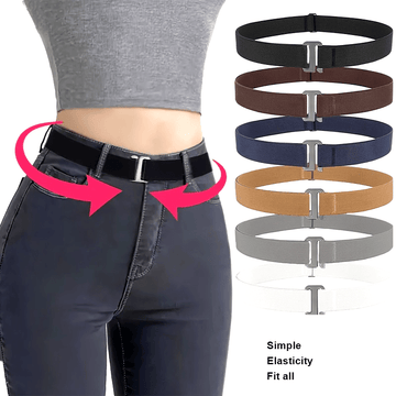 Minimalist No Buckle Belt Monochrome Elastic Waistband Sweet Style Jeans Pants Belts for Women - Buy online at  Vibe In Cart.