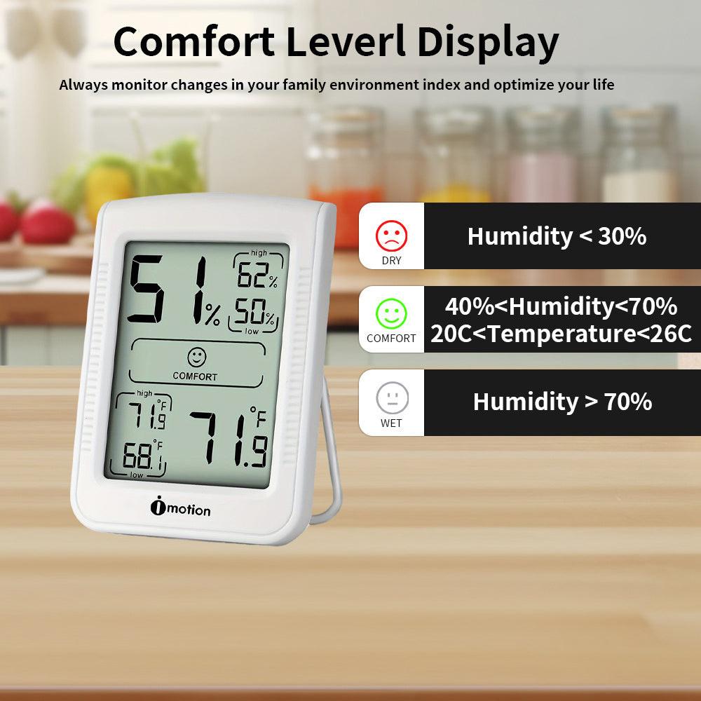 Digital Hygrometer Thermometer with Alarm - Indoor Temperature & Humidity Monitor, - Display, Compact for home,, Office, Greenhouse, Baby Room - Thermometer Hygrometer with Alert System - Buy online at  Vibe In Cart.