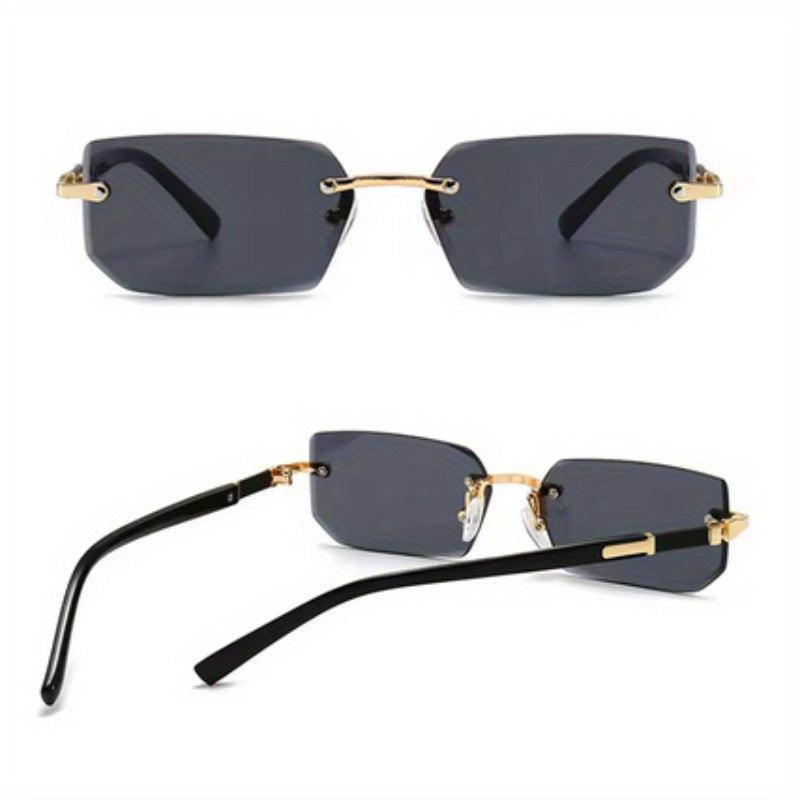 1pc Trendy Rimless Y2K Glasses for Women Men Punk Frameless Rectangle Glasses Retro Gradient Shades Driving Travel UV400 Eyewear The Perfect Gift - Buy online at  Vibe In Cart.