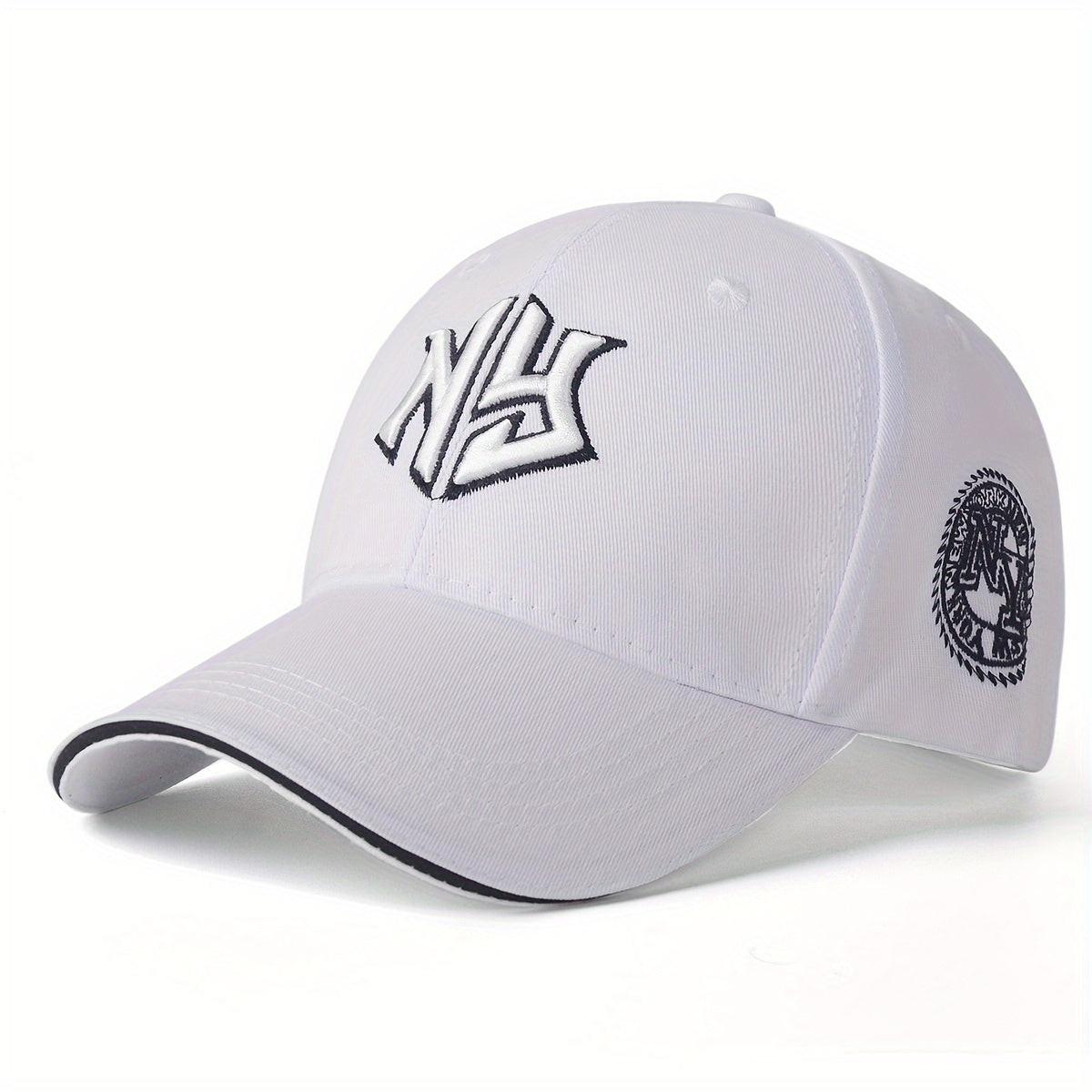 1pc Unisex Baseball Cap with Embroidered NY Logo & Stars - Lightweight Hat, Stretch Fit Adjustable Buckle for Outdoor Fishing, Travel, Shopping - All-Season Sportswear, Adjustable Baseball Cap, Durable Headgear - Buy online at  Vibe In Cart.