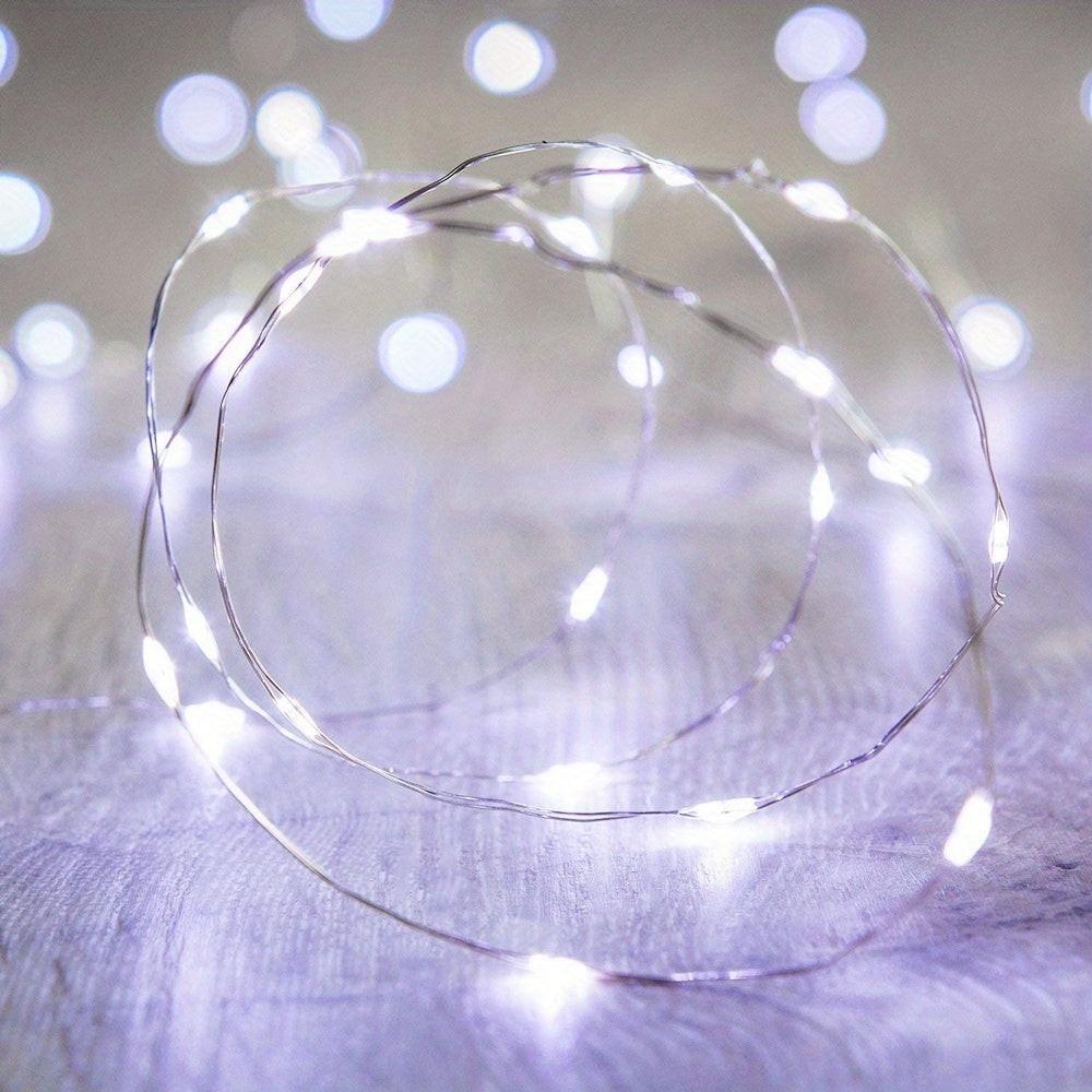 [USB Fairy String Lights] 1pc 20/50/100 LED USB Fairy Lights | Copper Wire String Lights, Warm White Multicolor White | Home, Bedroom, Wedding, Christmas, Holiday, Halloween Decorations - Buy online at  Vibe In Cart.