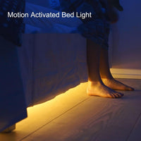100cm/300cm/500cm Motion Sensor LED Strip Light, Battery-Powered Wall Mount for Wardrobe, Stairs, Pantry, Cabinet, Bed, Storage Cabinet, Powered, 3000K Warm White - Buy online at  Vibe In Cart.