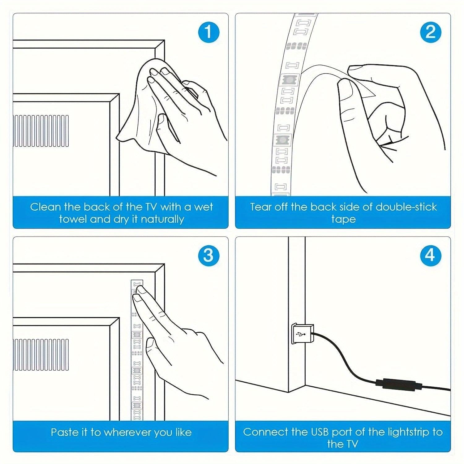 10ft-32.8ft USB-Powered Motion Sensor LED Strip Lights, Automatic Sensing Switch, White & Warm Light, Ideal for Stairs, Closets, Kitchens, Bedrooms, and Hallways - Buy online at  Vibe In Cart.
