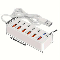 12-Port USB Fast Charging Station - 6×Type-C PD + 6×USB-A Ports, Up to 25W per Port, Compact Design, High-Speed Charging for Laptops/Tablets/Multiple Devices, Workspace Power Hub for Tech Enthusiasts, Power Board, Usb Charg - Buy online at  Vibe In Cart.