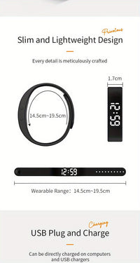 Unisex Digital Watch With Alarm, Pedometer, Timer, Luminous In White