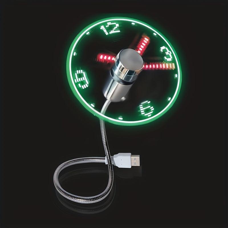 Clock Fan USB Fan LED Time Display Portable Cooling Fan For Desktop And Laptop Computers - Buy online at  Vibe In Cart.