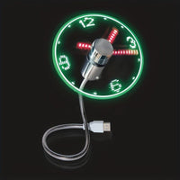 Clock Fan USB Fan LED Time Display Portable Cooling Fan For Desktop And Laptop Computers - Buy online at  Vibe In Cart.