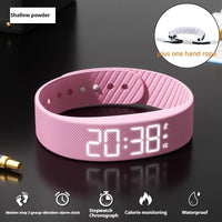 Unisex Digital Watch With Alarm, Pedometer, Timer, Luminous In White