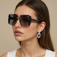 INWEG Trendy Oversized Glasses, Shades for Women, Large Frame Glasses with UV400 Protection for Driving, Beach Activities, And Everyday Fashion, Retro Square Glasses for Women, Trendy Large Frame Glasses - Buy online at  Vibe In Cart.