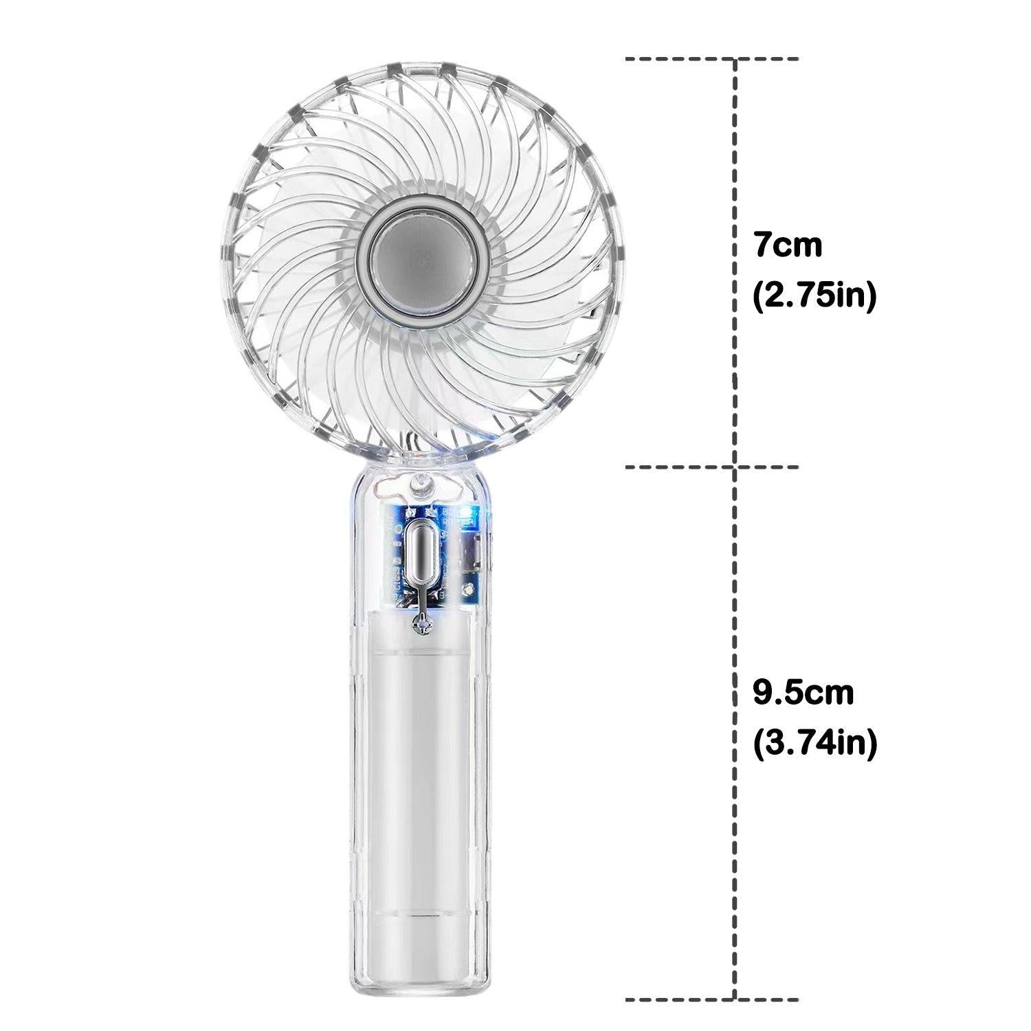 [USB Rechargeable] USB Rechargeable Mini Fan | 3-Speed Adjustable | Portable Handheld Fan | Indoor/Outdoor Travel | For Men & Women | Black | White - Buy online at  Vibe In Cart.