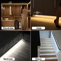 16.4 Feet LED Motion Sensor Light Strip - USB Powered, Self-Adhesive, Floating Bed Light Strip, Flexible White Light Suitable for Bed Edges, Mirrors, Cabinets, And Stairs. - Buy online at  Vibe In Cart.