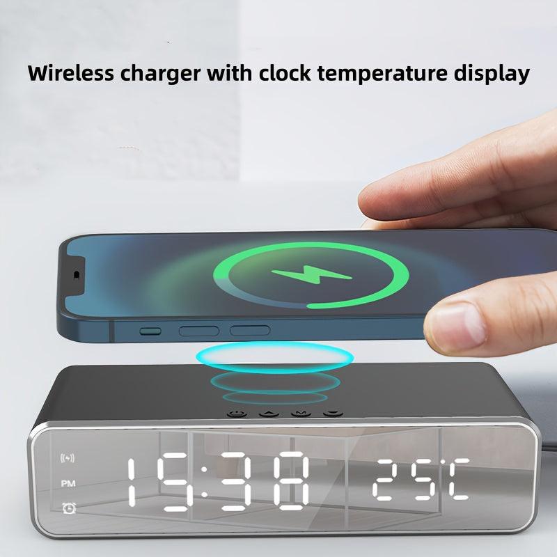 Wireless Charger with LED Alarm Clock and Thermometer Three-in-One Stylish Control Design Suitable for Home or Office Use - Buy online at  Vibe In Cart.