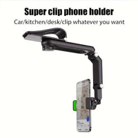 [Durable Sun Visor] Universal 1080° Rotatable Car Phone Holder | ABS Material, Adjustable Mount for Bedroom, Kitchen, Vehicle - Buy online at  Vibe In Cart.