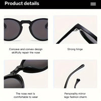 Round Fashion Polarized Women And Men Fashion Glasses UV Protection Trendy Classic Style Ideal for Beach,, Camping, Driving, Ideal Valentine's Day Gift - Buy online at  Vibe In Cart.