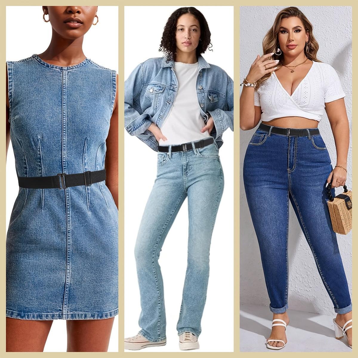 Minimalist No Buckle Belt Monochrome Elastic Waistband Sweet Style Jeans Pants Belts for Women - Buy online at  Vibe In Cart.