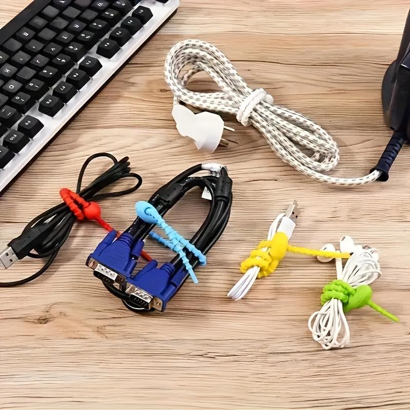 100/150 Pack Silicone Cable Organizers, Reusable Twisted Cord Ties, Multifunctional Zipper Storage Bags for Headphone, Charging Cables, Cord Management Clips - No Battery Required - Buy online at  Vibe In Cart.