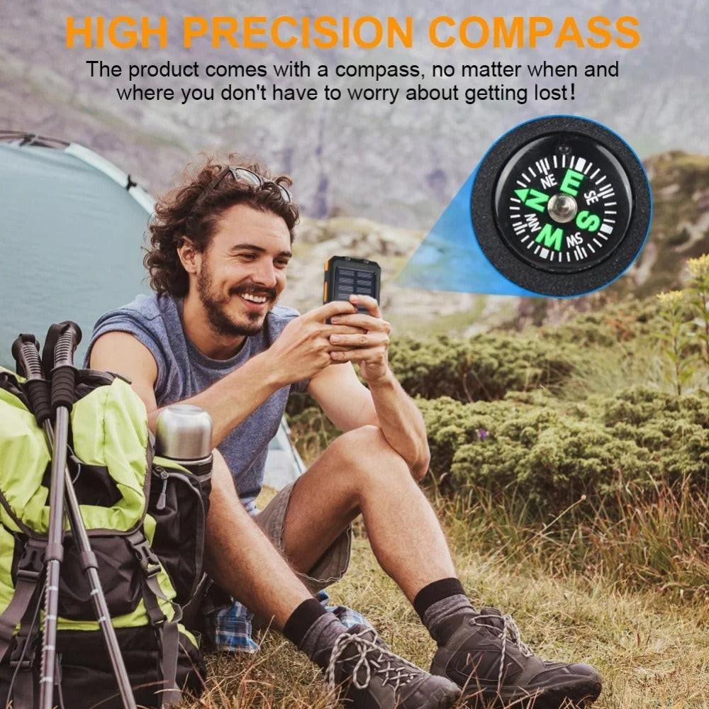 Solar Charger-40000mAh Solar Charger Power Bank -Portable Solar Phone Battery Panel Charger, QC3.0 Dual USB Port Battery Pack Charger Portable For All Cell Phones & Electronic Devices- Long Lasting, Travel Camping, LED Flashl - Buy online at  Vibe In Cart.