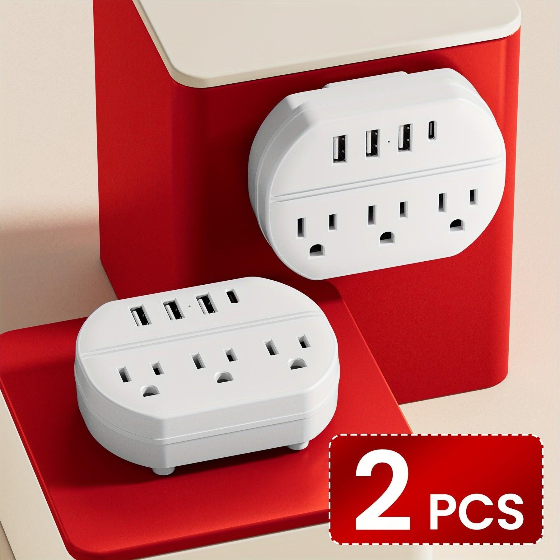 7-in-1 Power Strip with USB Port | 3 USB-A Ports, 1 USB-C Port, 3 AC Sockets, Easy to Carry, Suitable for Home, Office, Travel | White and Black - Buy online at  Vibe In Cart.