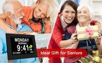 7 Inch Clock With Day And Date For Elderly Large Display Digital Clock 12 Alarms 3 Medicine Reminders Large Font Dementia Clocks Alarm Clock For Seniors Day Clock Black - Buy online at  Vibe In Cart.