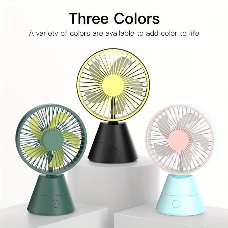 A Desktop Fan That Can Swing Automatically, Portable Fan, 1800mAh/USB Rechargeable Battery, Suitable for Home, Office, Dormitory, Outdoor And Travel Lightweight Portable Cooling Birthday/summer, Office Cooling, Desk Fan, Slee - Buy online at  Vibe In Cart.