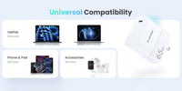 45W/65W USB C Charger, Foldable Fast Wall Charger Block With 3.3FT 100W USB C Cable For MacBook Pro/Air, for iphone 16/16 Pro/16 Pro Max/ for iphone 15/15 Pro/15 Pro Max/14/14 Pro/14 Pro Max, IPad, Galaxy, Pixel, AirPods, & M - Buy online at  Vibe In Cart.