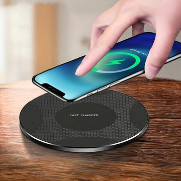 Upgraded Fast Wireless Charger, Compatible with iPhone 17/16/15/14/13/12/11/8 Series, S25/S24/S23/S22/S21/S20/S10/S9/S8/S7/S6 Series, 20/10/9/8/5 Series, Slim Design for Bedside & Office Desk - Buy online at  Vibe In Cart.