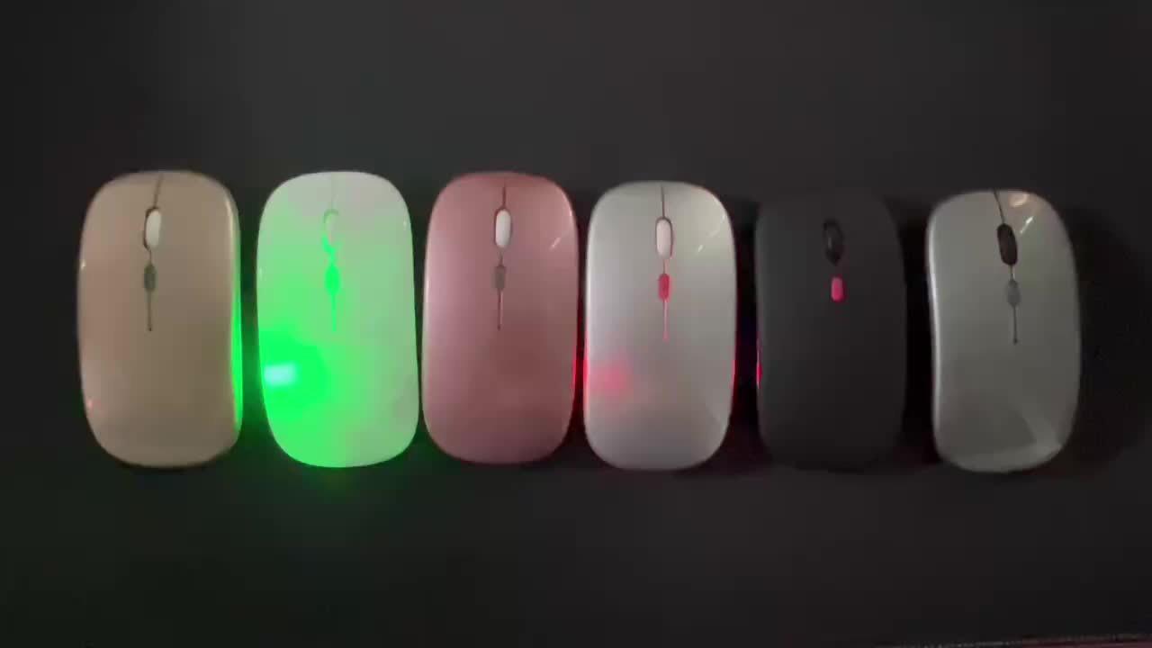 Rechargeable LED Backlit Wireless Mouse, Ultra-Thin 2.4G/5.2 Dual Mode Silent Portable USB Optical Gaming Mouse, Compatible with Laptop/Desktop/Tablet, Ambidextrous Design, 500mAh Battery, Type-C Charging, No Charger Included - Buy online at  Vibe In Cart.