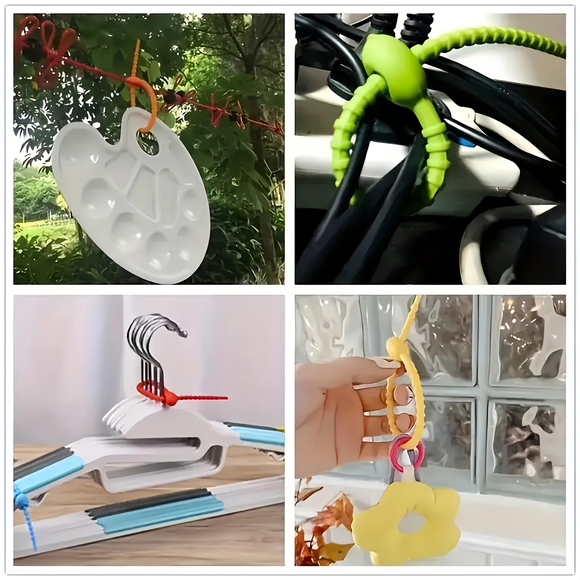 100/150 Pack Silicone Cable Organizers, Reusable Twisted Cord Ties, Multifunctional Zipper Storage Bags for Headphone, Charging Cables, Cord Management Clips - No Battery Required - Buy online at  Vibe In Cart.