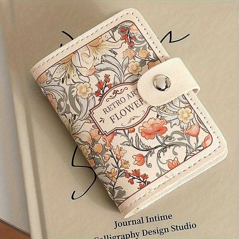 Women's Floral Credit Card Holder Wallet - Multi-Slot Organizer with Snap Closure, Compact ID & License Card Holder, Casual Chic Design for Everyday Use, Wallet Card Holder, Elegant Accessory, Durable Organizer - Buy online at  Vibe In Cart.