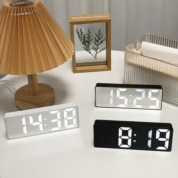 1pc Creative Mirror Digital Alarm Clock | LED Display, Temperature Time Date, USB Plug In, Silent, Portable, Ideal for Home Office Decoration, Perfect Gift for Christmas And Valentine'S Day - Buy online at  Vibe In Cart.