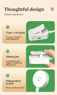 [USB Rechargeable Reading Lamp] USB Rechargeable Reading Lamp, Adjustable Brightness 360° Flexible Book Light for Night Reading, Bedside, Tablet, Study and Work - Buy online at  Vibe In Cart.